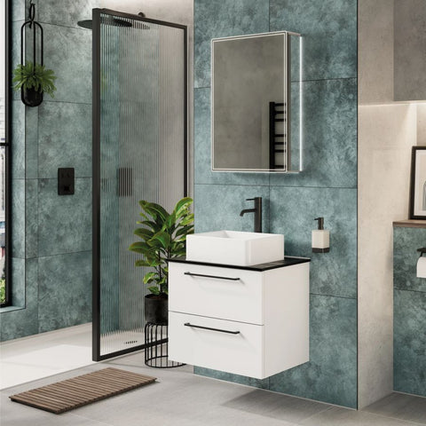 HiB Isoe 50cm Aluminium Bathroom Cabinet - 54300