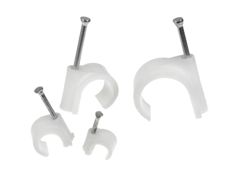 Nail-In, 7/10MM Pipe Clip White (100 Pack) - J030710AA