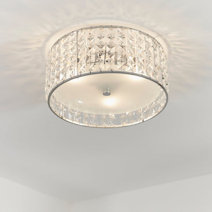 Belfont 3lt Flush Bathroom Ceiling Light