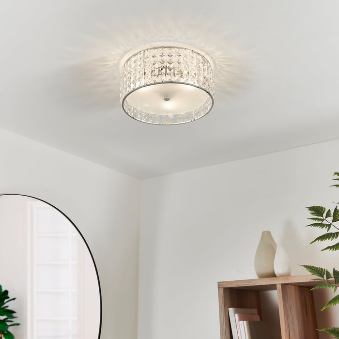 Belfont 3lt Flush Bathroom Ceiling Light