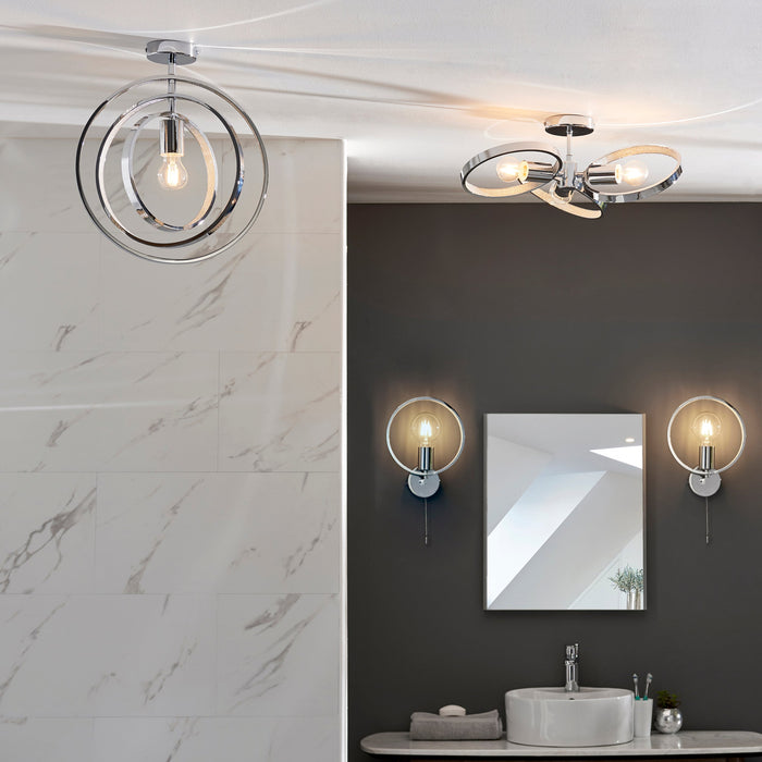 Merola Semi Flush Bathroom Ceiling Light