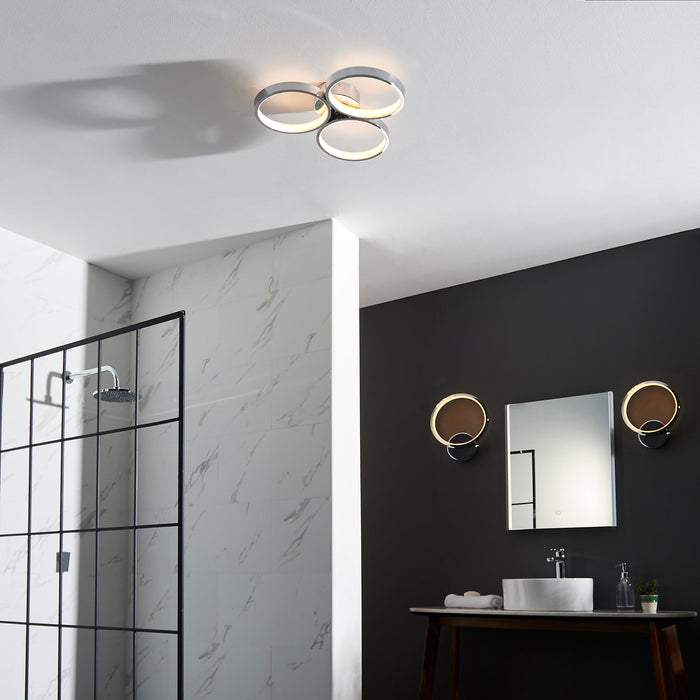 Radius 3lt Semi Flush Bathroom Ceiling Light