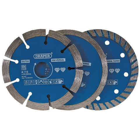 Diamond Blade Set, 115mm (3 Piece) - 99795