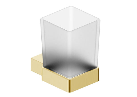 Scudo Roma Tumbler Holder Brushed Brass - BRASSACC-001