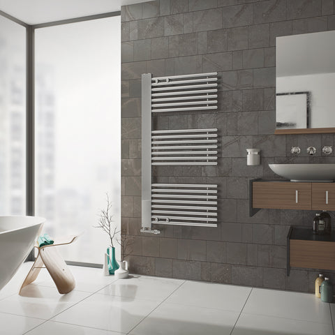 Eucotherm Ceres Chrome Towel Radiator 800 H X 600 W - ECER800600CH