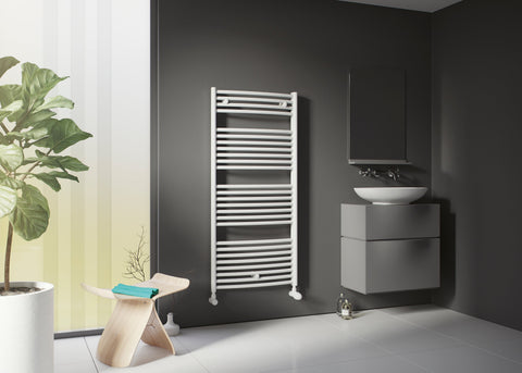 Eucotherm Zeus Towel Radiator Vertical 1290 H X 742 W In White