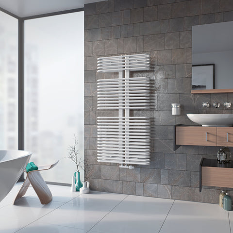 Eucotherm Helios Towel Radiator Vertical 1176 H X 600 W In White