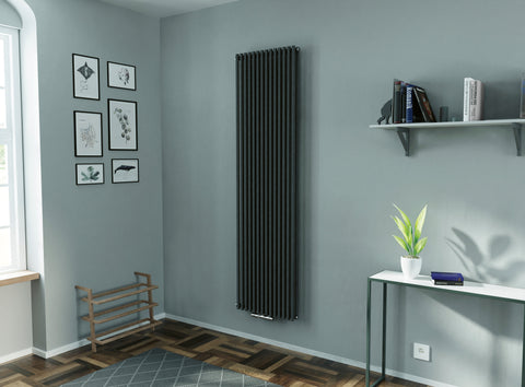 Eucotherm Gaja Duo Vertical 1800 H X 400 W In Textured Matt Anthracite