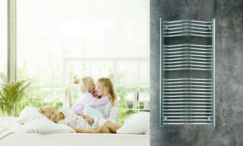 Eucotherm Bacchus Chrome Ladder Towel Radiator Vertical 1732 H X 600 W