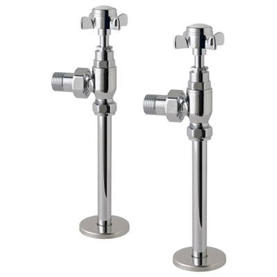 Eastbrook Pair of Traditional Rad Valves + Tails Chrome - 41.3009