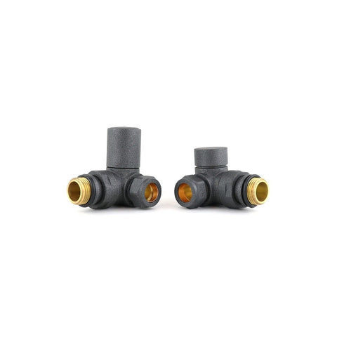 Corner Radiator Valve Pack (Pairs) Anthracite - 69032