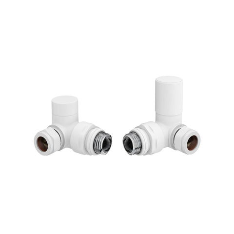 Corner Radiator Valve Pack (Pairs) White - 69087