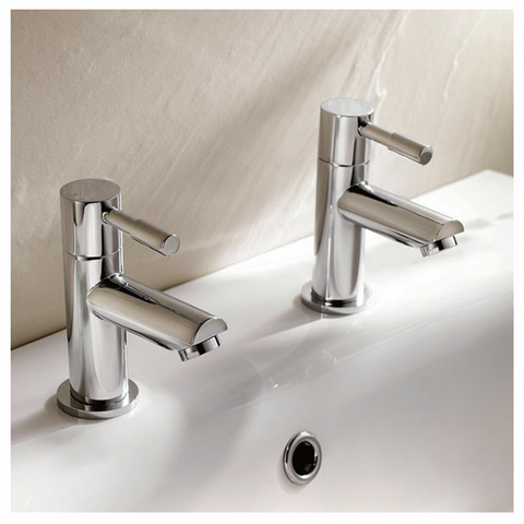 The Bathroom Accessory Company Round Basin Pillar Taps - 029.27.003