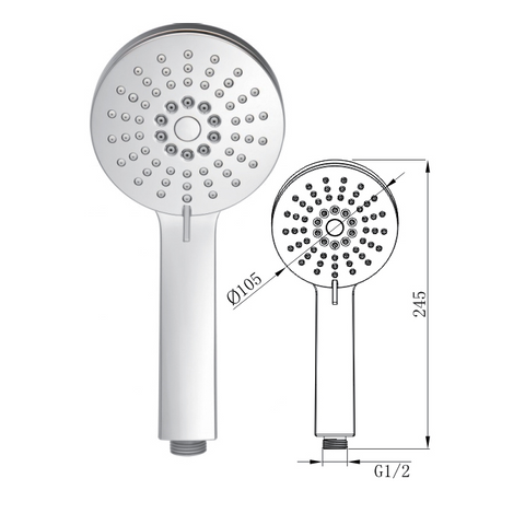 ABS Round Shower Handset - 029.51.006