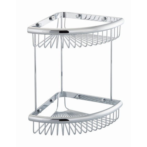 Cassellie Double Corner Wire Soap Caddy - Chrome - BSK007