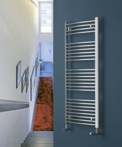 Eucotherm Chromo Curved Ladder Towel Radiator Vertical 916 H X 600 W