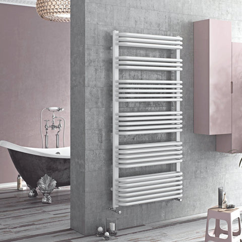 Eucotherm Magnus White Towel Radiator 1278 H X 532 W - EMAG1278532W