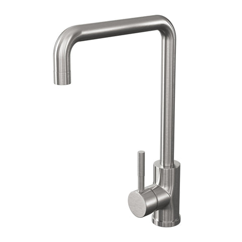 Single Lever Mono Kitchen Sink Mixer Tap - Brushed Finish - KTA026