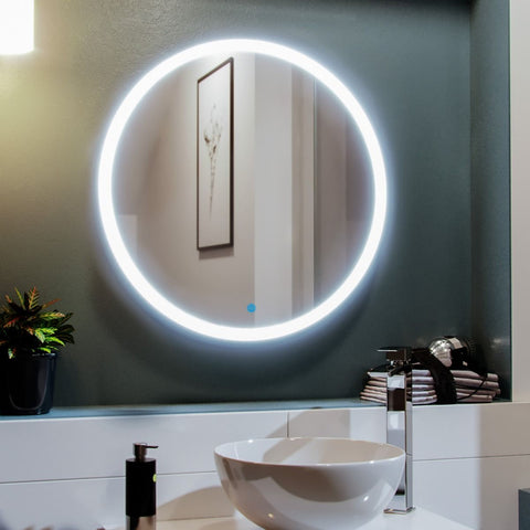 Round LED Bathroom Mirror inc Demister