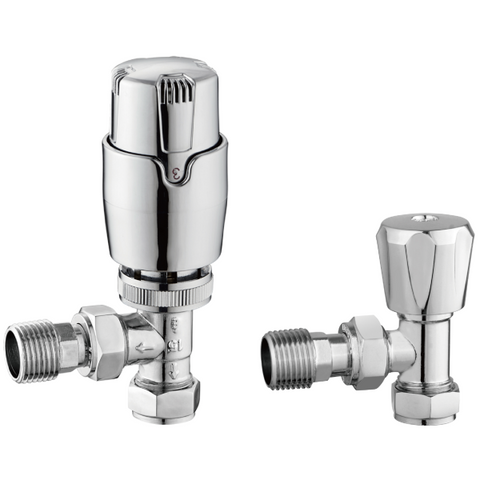 Chrome Angled TRV Twin Pack - TIS0079