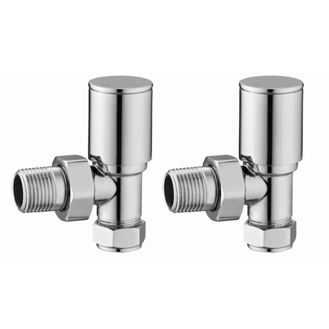 Modern Angled Towel Rail Valves - TIS0094