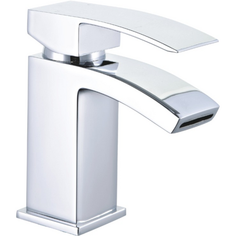 Tailored Bathrooms Brecon Modern Tall Curve Mono Basin Mixer - TIS5008