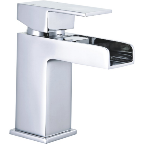 Cardiff Square Waterfall Mono Basin Mixer - TIS5035